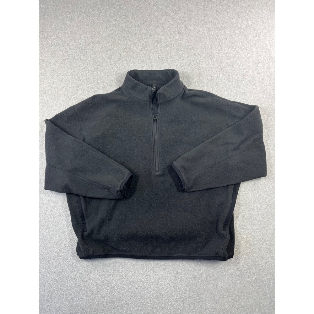 Lululemon Oversized Fiited Fleece Mens XL Black 1/2 Zip Sweatshirt Pullover
